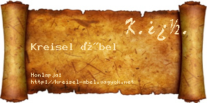 Kreisel Ábel névjegykártya