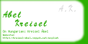 abel kreisel business card